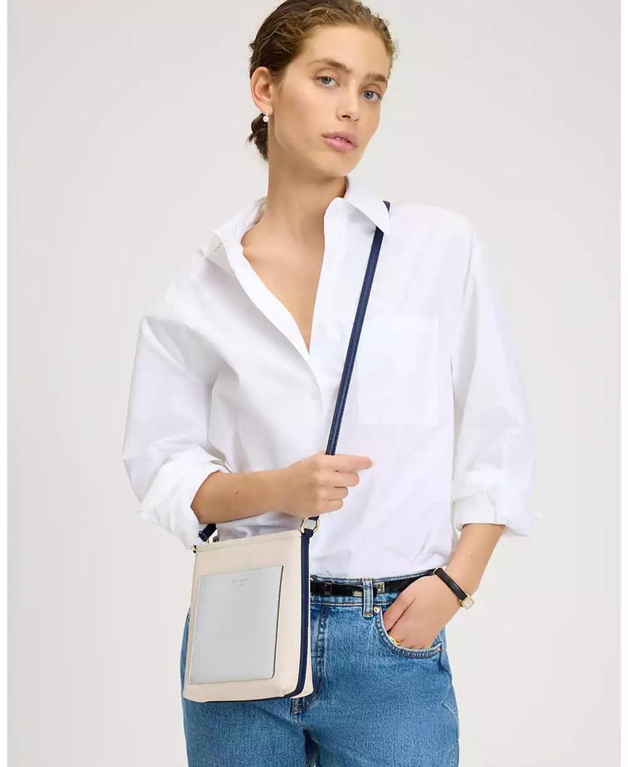 Ava Color Blocked Pebbled Leather Swingpack
