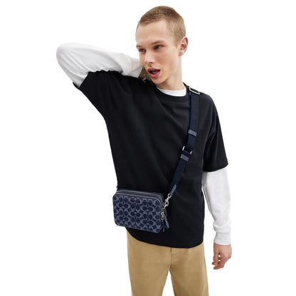 Charter Crossbody Bag 19 In Signature Denim
