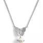 Faux Stone Signature Heritage Butterfly Cultivated Pearl Pendant Necklace
