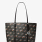 Jet Set Large Printed Signature Logo Tote Bag