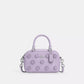 Satchel Crossbody Bag With Floral Applique