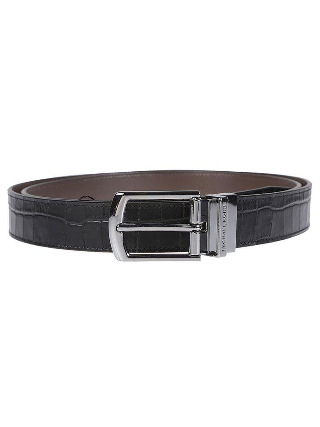 Michael Kors Logo Engraved Reversible Belt