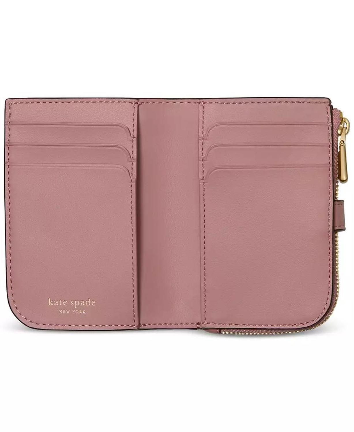 Deco Pebbled Leather Small Compact Wallet