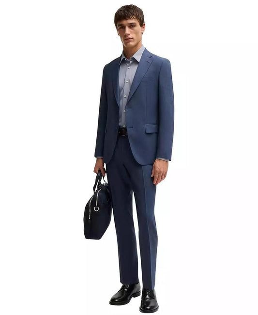 Men's Patterned Performance Slim-Fit Dress Shirt