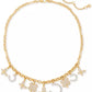 Two-Tone Cubic Zirconia Pavé Lucky Charm Collar Necklace, 16" + 3" extender