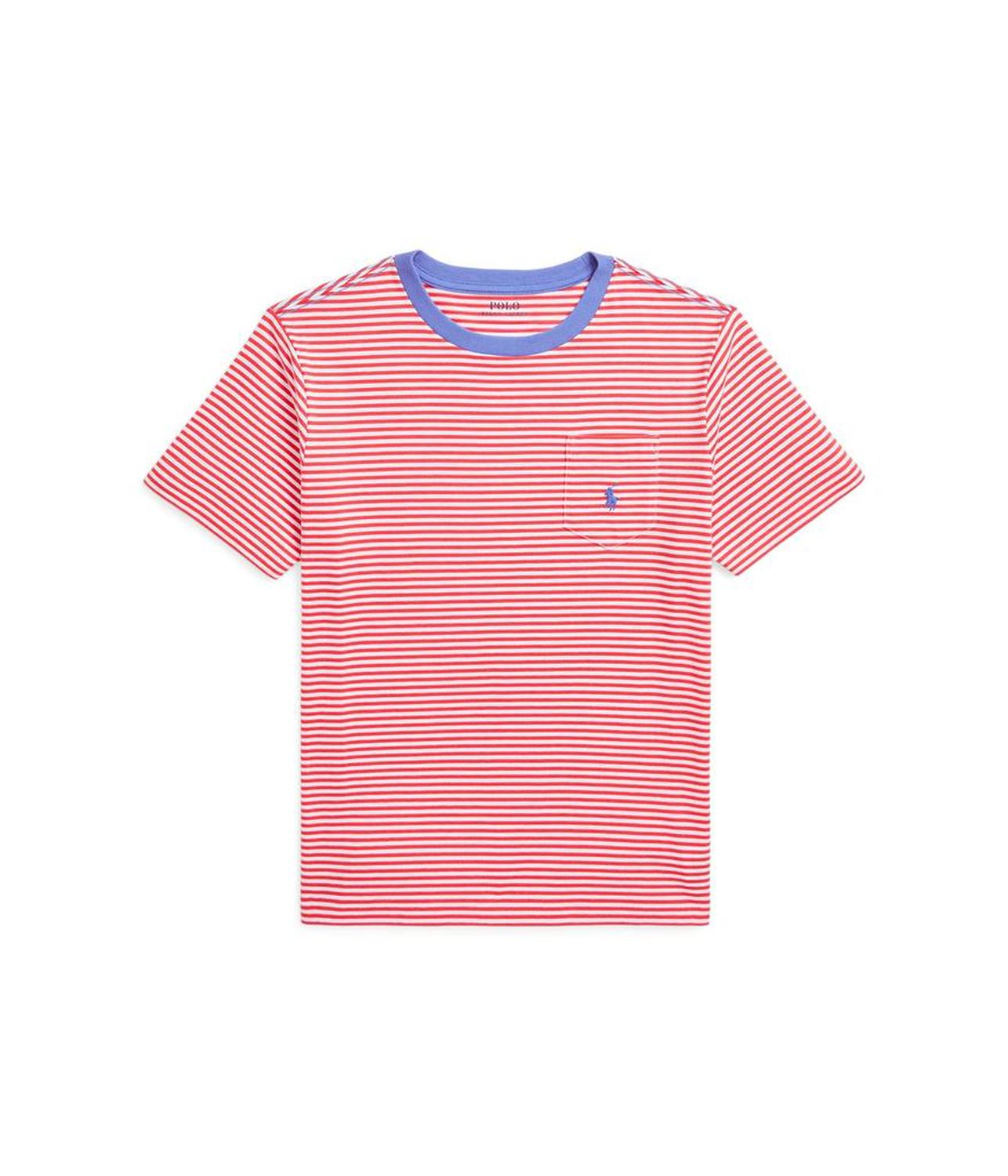 Striped Cotton Jersey Pocket Tee (Big Kid)
