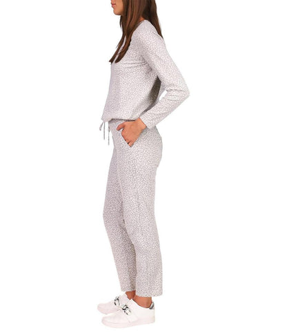 Cheetah Jacquard Elastic Long Sleeve Tee