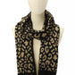 Women's Leopard Metallic Shimmer Scarf