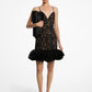 Hand-Embroidered Floral Lace and Fringe Cocktail Shaker Dress