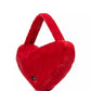 Luver Faux Fur Large Heart Tote Bag