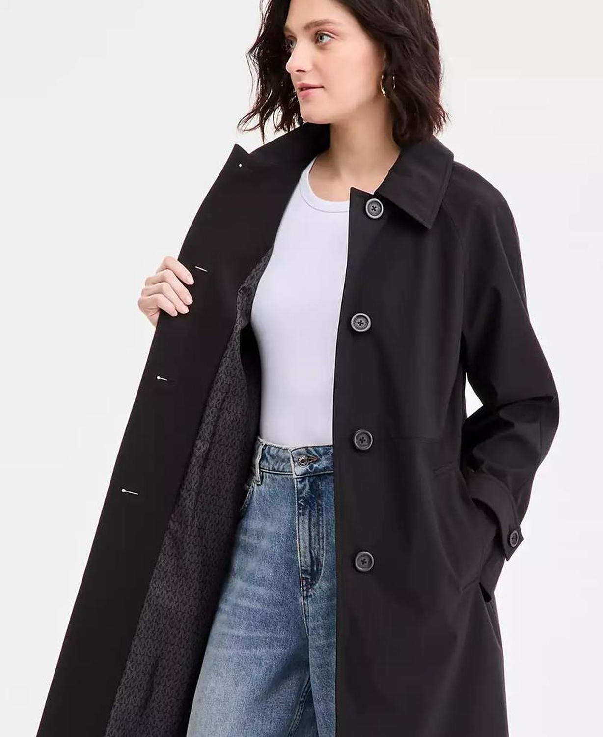 MICHAEL Women's Single-Breasted Trench Coat, P/XXS-XX