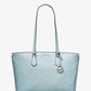Sheila Large Woven Logo Nylon Tote Bag