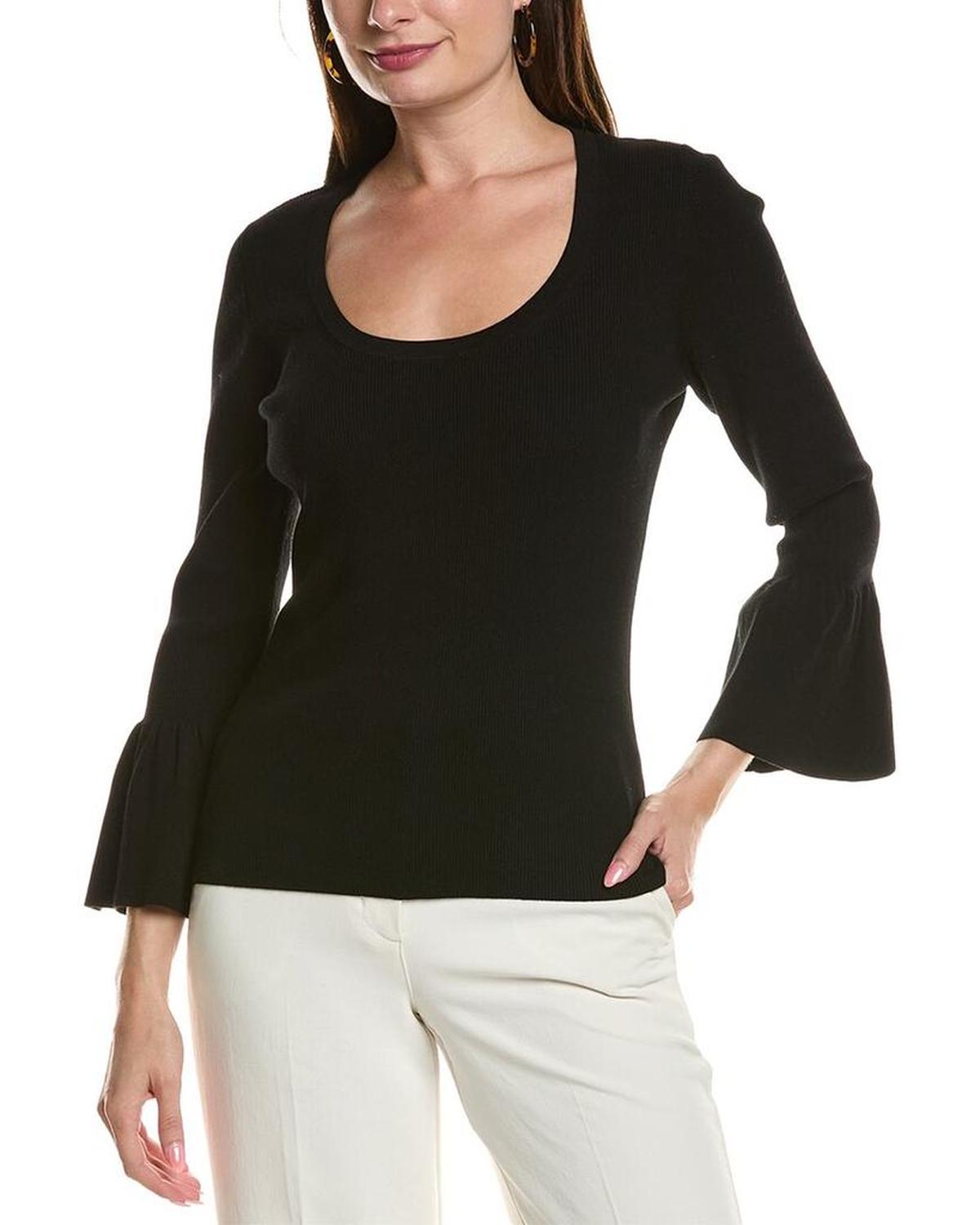 Scoop Ruffle Top