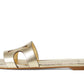 Duo Metallic Leather Slide Sandal