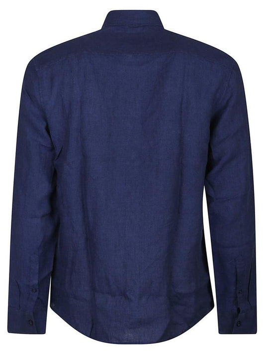 Michael Kors Slub-Texture Curved Hem Shirt