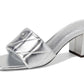 Holly Block Heel Sandals with Quilting