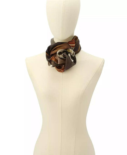 Stacked Handbag Printed Silk Scarf