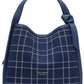 Knott Denim Check Crossbody Tote