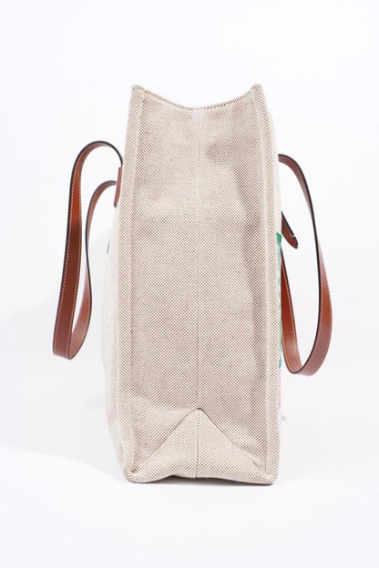 Chloe Corita Kent Tote Beige / Multicoloured Writing Canvas Large
