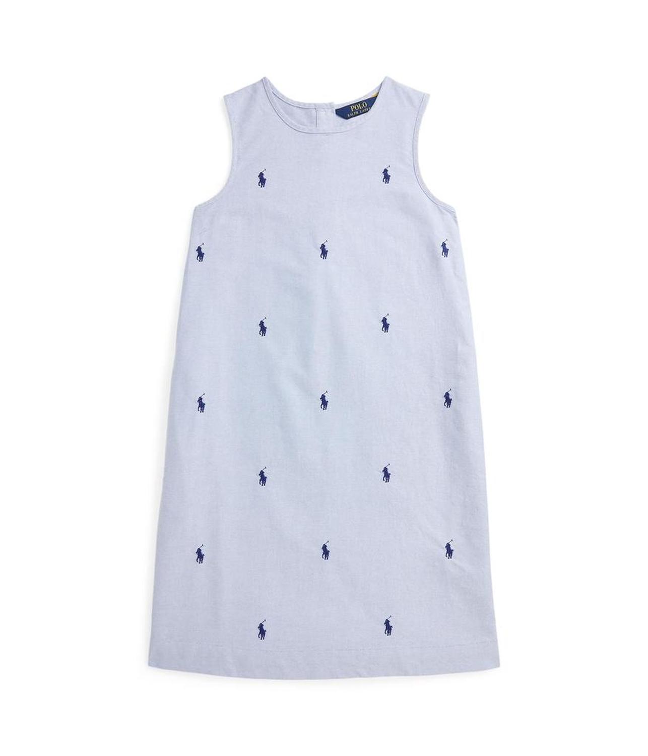 Polo Pony Cotton Oxford Dress (Big Kid)