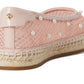 Pearl Fishnet Espadrille Ballet Flat