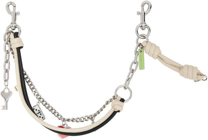 Beige & Black 'The Mini Icon Chain' Bag Charm