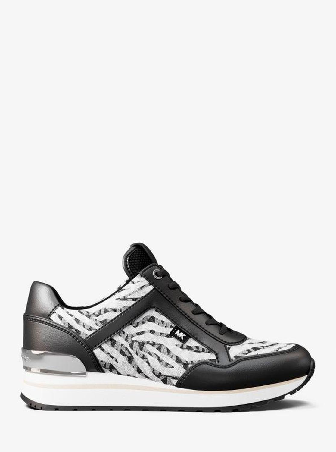 Maddy Zebra Print Signature Logo Trainer