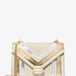 Whitney Medium Signature Logo and Metallic Shoulder Bag