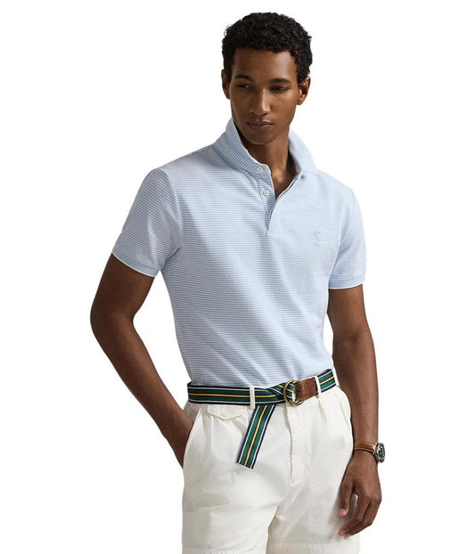 Custom Slim Fit Stretch Oxford Mesh Polo