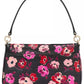 Hudson Fall Poppies Leather Flap Shoulder Bag