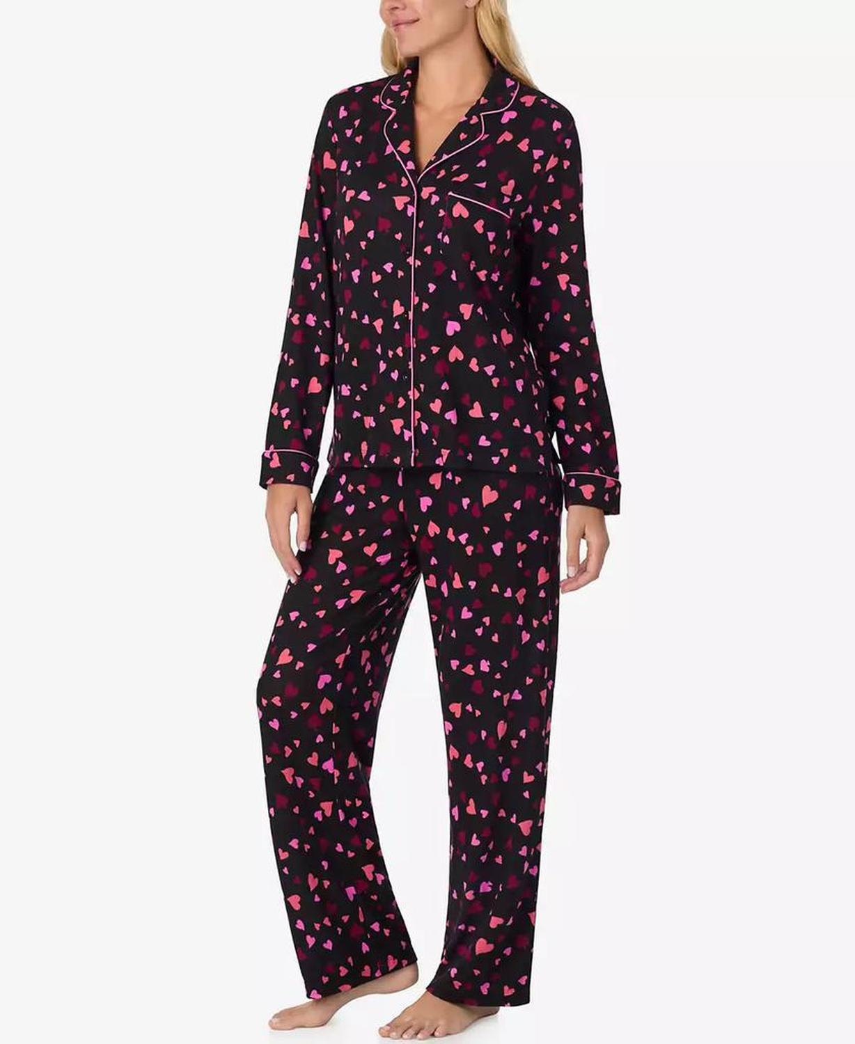 Women's 2-Piece Sleepwear Long-Sleeve Top and Pajama Pants Set