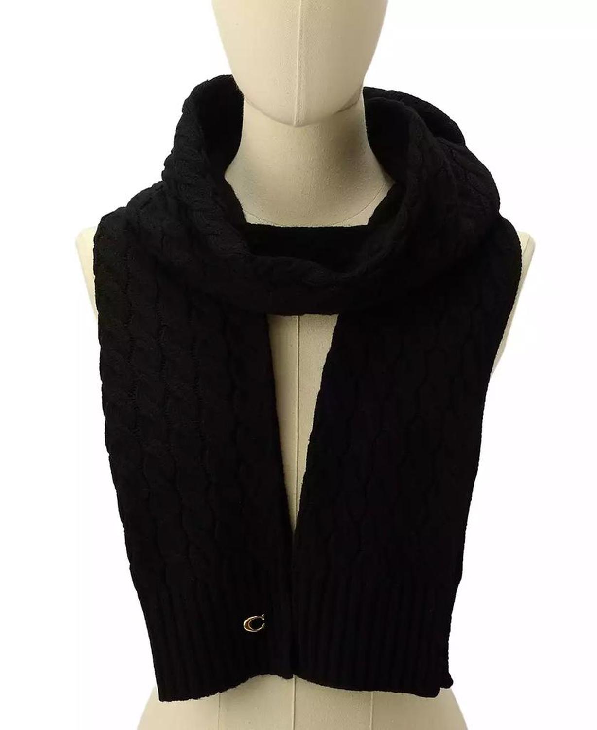 Soft Rib Cable Knit Scarf