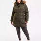 Plus Size Faux-Fur-Trim Hooded Puffer Coat, Exclusively at Macy's