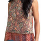 Jacquard Sleeveless Top In Brown