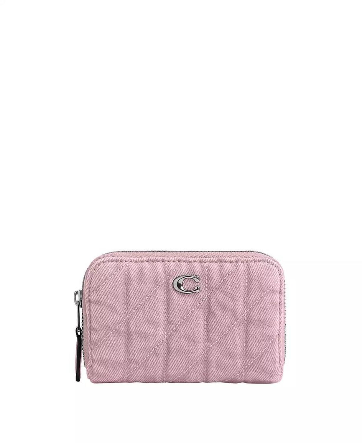 Denim Essential Zip Around Card Case Wallet