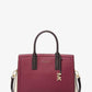Laila Medium Color-Block Pebbled Leather Satchel