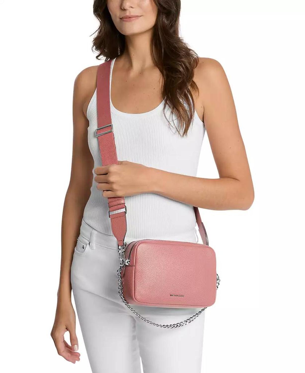 Bryant Medium Leather Double Zip Chain Camera Crossbody