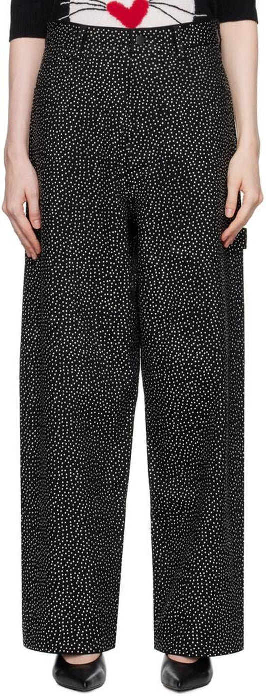 Black 'The Glam Studs Oversized' Jeans