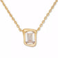 Cubic Zirconia Pendant Necklace, 16" + 3" extender