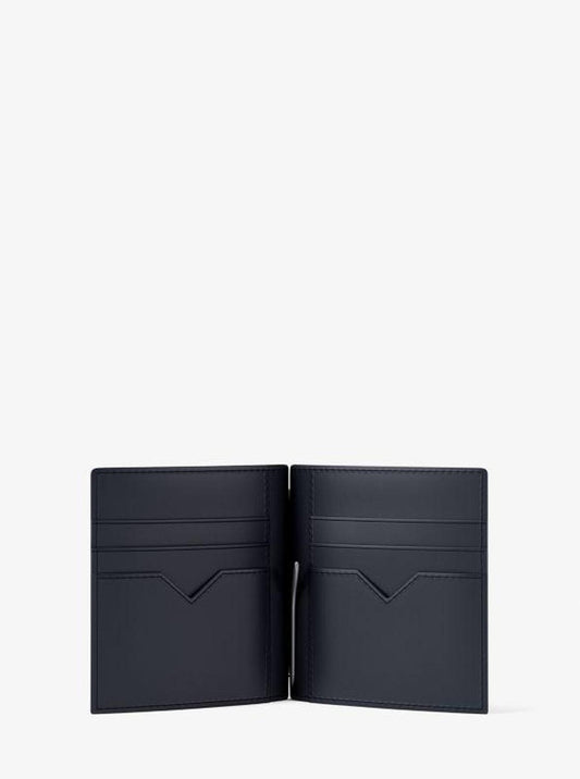 Edison Scratch-Resistant Leather Card Case with Money Clip