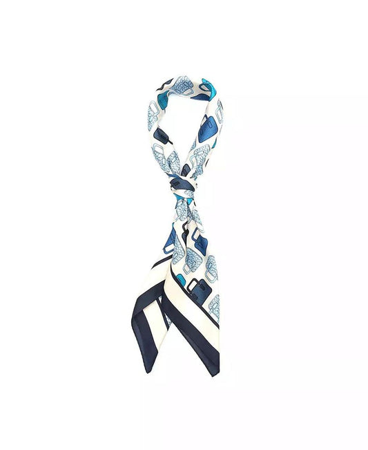 Women's Trompe L'Oeil Bag Print Silk Square Scarf