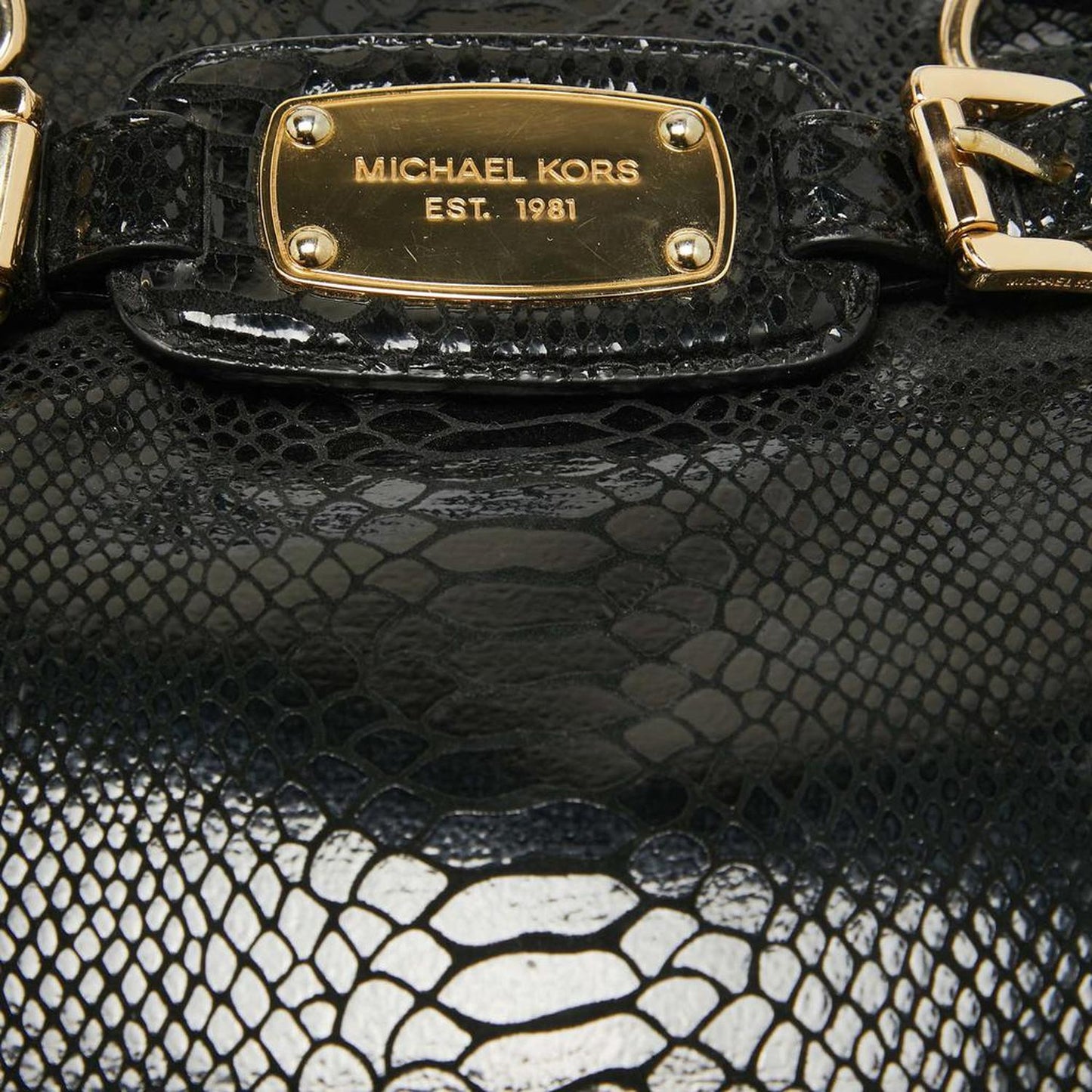 Michael Michael Kors  Phyton Effect Suede East West Hamilton Tote
