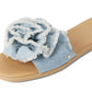 Flourish Denim Flat Sandal