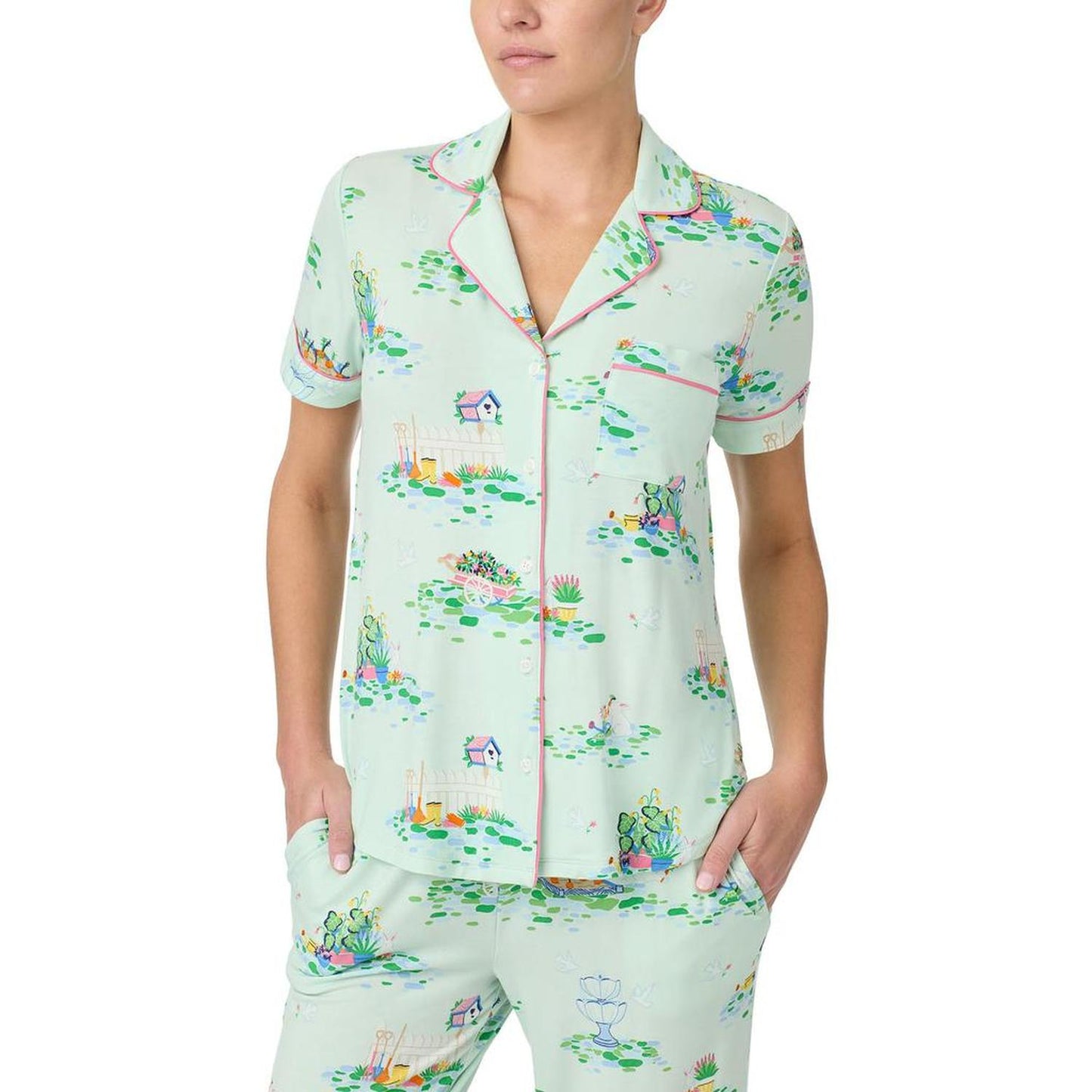 Short Sleeve Cropped PJ Set