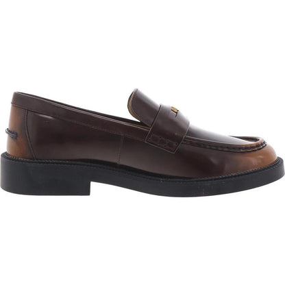 40F4EDMP1L Womens Logo Leather Loafers