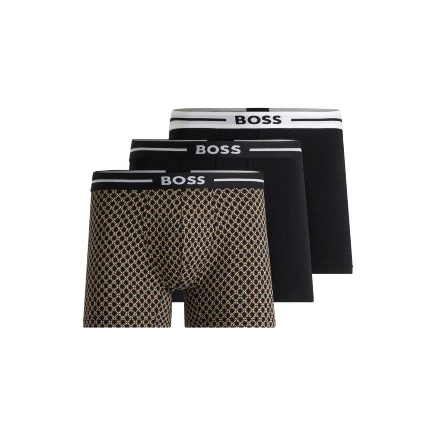 Three-pack of stretch-cotton boxer briefs with logo