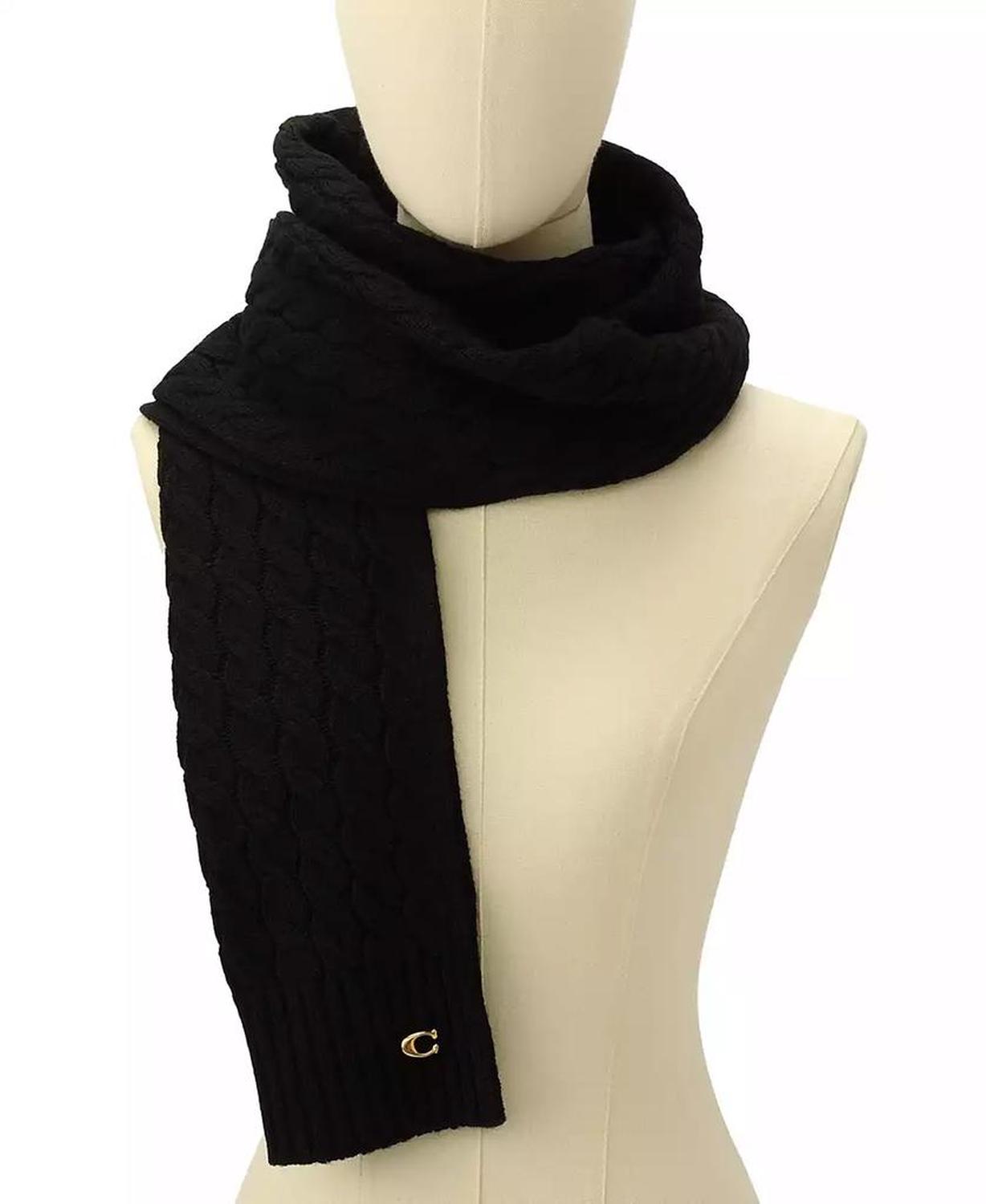 Soft Rib Cable Knit Scarf