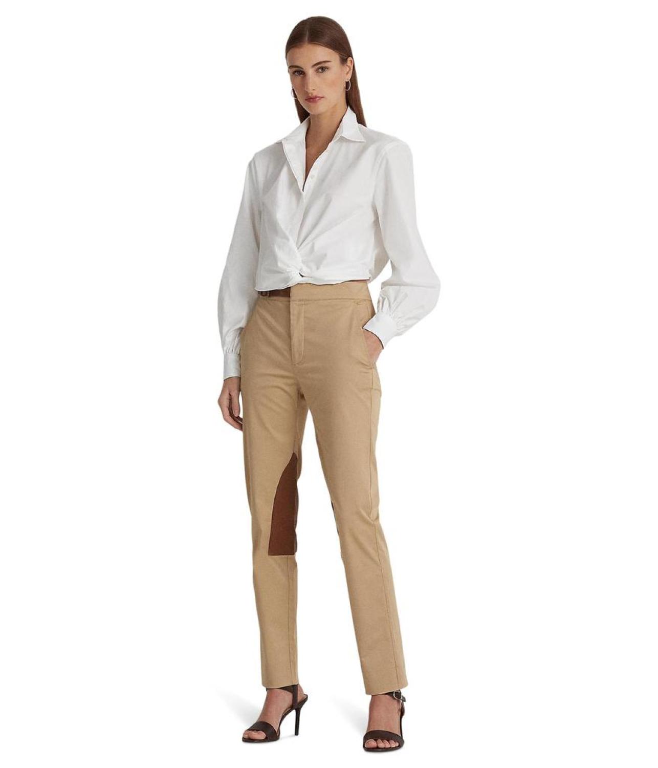 Twist-Front Broadcloth Cropped Shirt