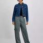 Women's Cropped Cotton Denim Jacket
