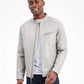 Men's Faux Leather Moto Jacket